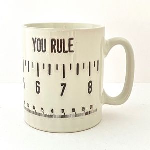 Ceramic You Rule Valentine's Coffee Mug, 3 1/2 Inches by Galerie NEW